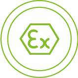 Ex logotype (for use in potentially explosive atmosphere)