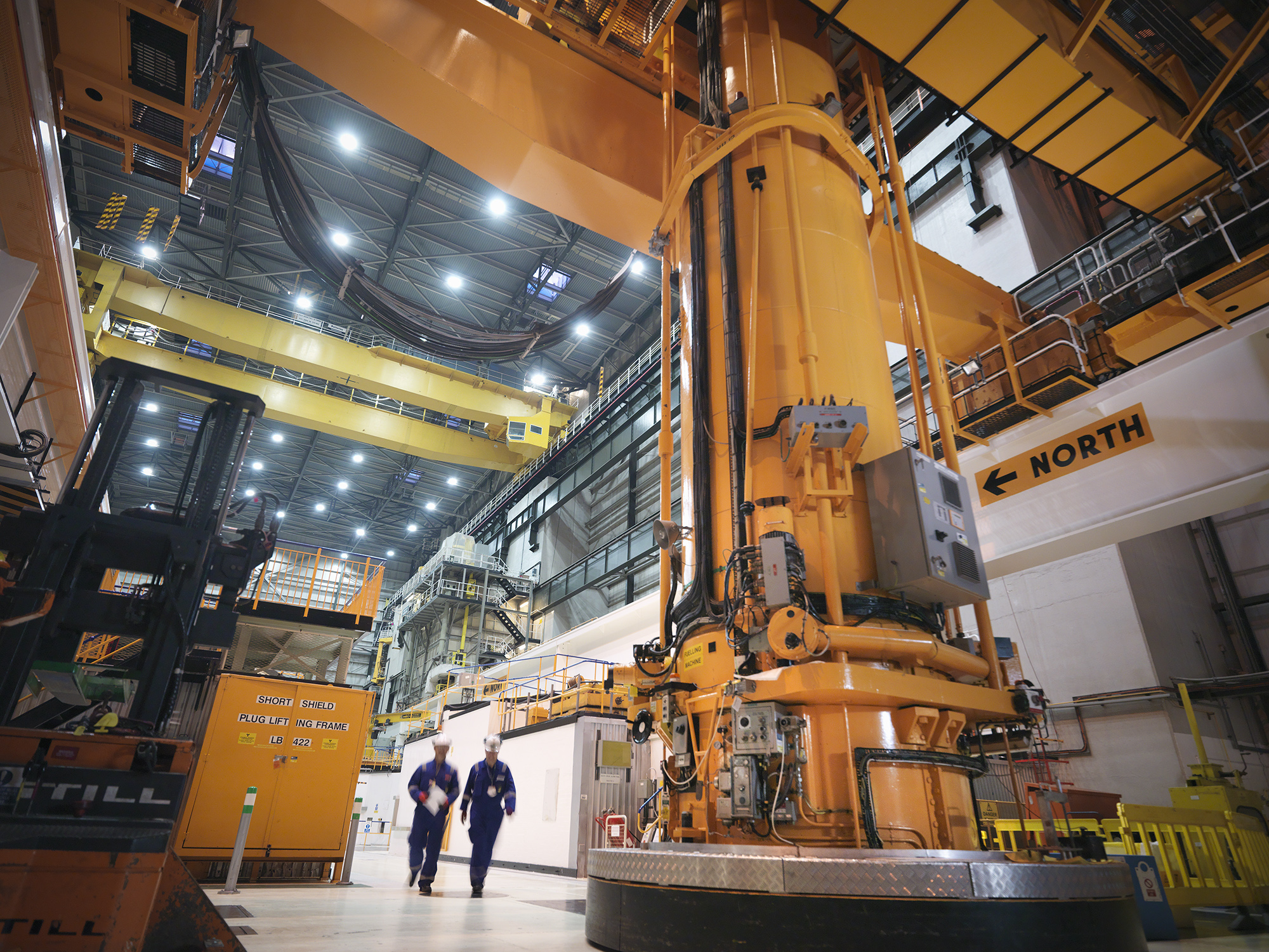 Interior of clean nuclear plant environment